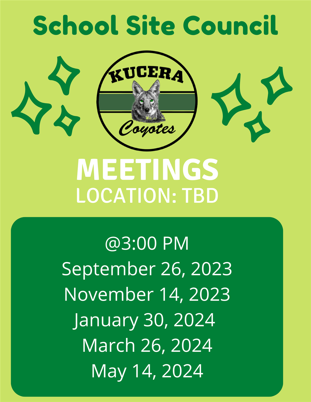 SSC meeting Dates
